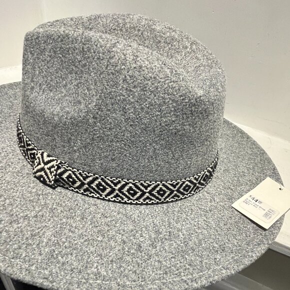 Lot 4 NEW HATS Felt Brim Fedora Panama Black Gray Tan One Size Unisex Gifts - Picture 9 of 11